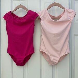 Bloch Kids One-Piece Leotard Classic in Fusia pink and Light Pink 
Size 6X-7